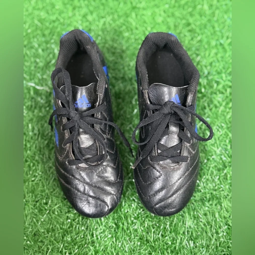 Adidas Kids Black‎ and Blue Soccer Cleats Size 13K